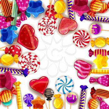 Candy background set of different colors of candy, candy, sweets, candy, jelly beans