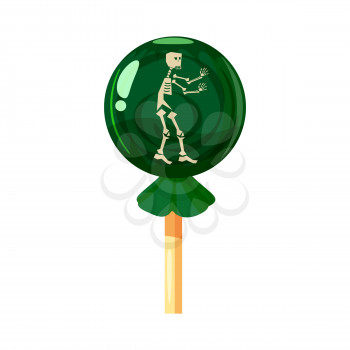 Lollipop Halloween, hard candy, Sceleton icon caramel