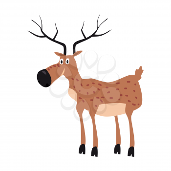 Cute Deer, forest animal, suitable for books, websites, applications trend style graphics