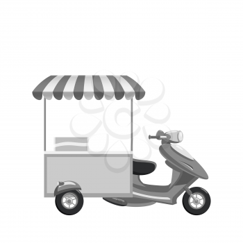 Scooter vector template for branding and advertising isolated on white
