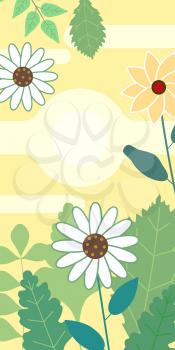 Floral spring leaves and flowers vertical backgrounds social media stories templates