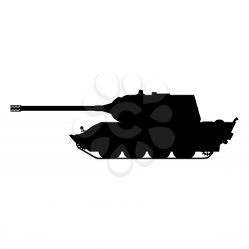Silhouette Tank German World War 2 Tiger 3 heavy tank icon