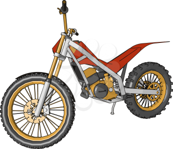 A motorcycle is a two wheeler motor vehicle Motorcycling is riding a motorcycle vector color drawing or illustration