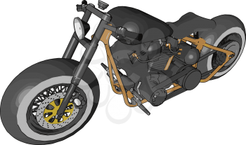 In rich countries large powerful motorcycle are used more as a hobby or sport vector color drawing or illustration
