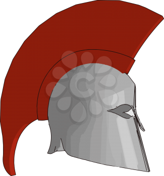 A defensive covering for the head old military equipment for protection from swords spears arrows vector color drawing or illustration