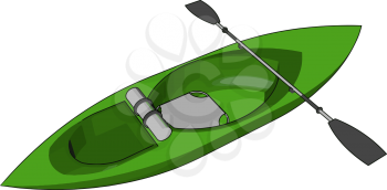 Sea kayaks are seaworthy small boats with a covered desk and the ability to incorporate a spray desk vector color drawing or illustration