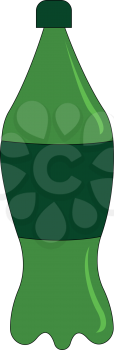 Light green bottle with dark green label vector illustration on white background 