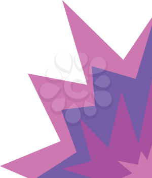 A crystal shape pink design vector color drawing or illustration 