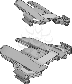 Galaxy cruisers vector illustration on white background