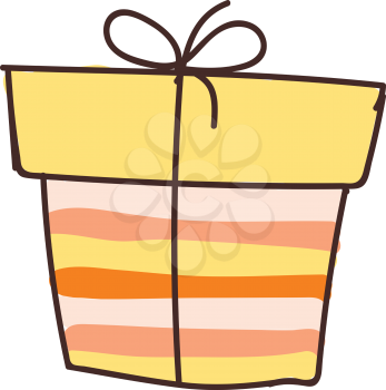 A colorful wrapped gift box vector or color illustration