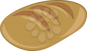 A loaf of fresh bread vector or color illustration