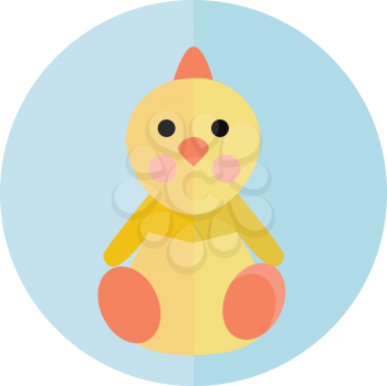 Baby chicken clip art vector or color illustration