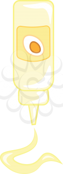 A bottle of mayo dressing vector or color illustration