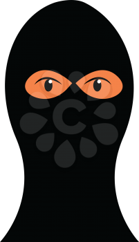 A person with only visible eyes vector or color illustration