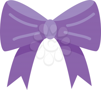 Purple bow  vector illustration on white background