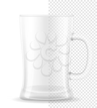mug for beer transparent stock vector illustration isolated on white background