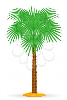 palm tree and accessories for rest stock vector illustration isolated on white background