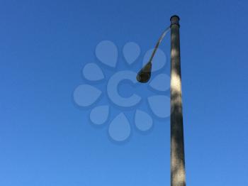 electric light pole concept background blue sky sunny day
