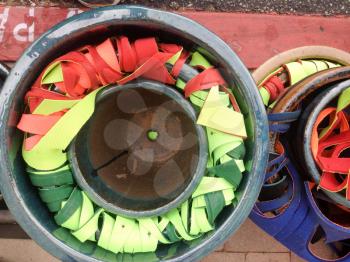 Plant pots terracotta clay innovative shoe recycle reuse neoprene material scrap foam packaging colorful