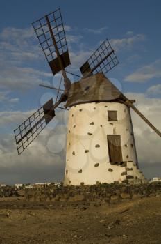 Windmill. El Cotillo. La Oliva. Fuerteventura. Canary Islands. Spain.