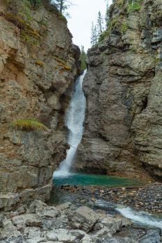 One of many waterfalls along Johnston Canyon trail, Alberta, Canada