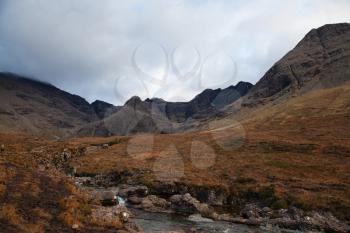 River Brittle and Fairy pools in autumn, Skye, Scotland, UK