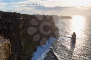 Cliffs of Moher at sunset, Ireland, UK