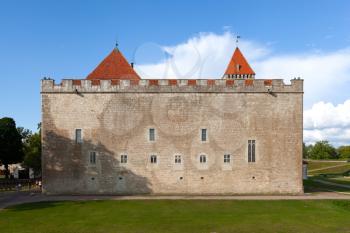 Kuressaare, Saaremaa, Estonia - 09 August 2019: Kuressaare Episcopal Castle