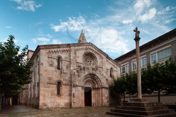 La Coruna, Spain - 17 September 2014: Collegiate Church of Santa María del Campo