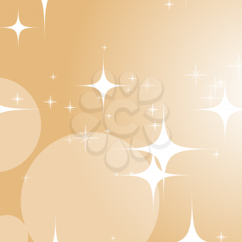 Colorful abstract background with circles and stars. Bright design. Simple flat vector illustration.