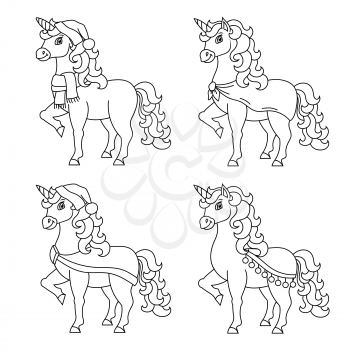 Coloring book page for kids. Cartoon style. Vector illustration isolated on white background.
