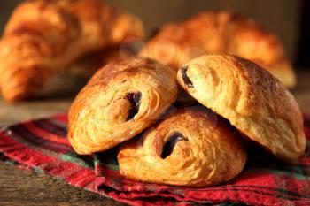French pastry name pain au chocolate.