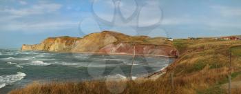 Panorama at l'anse a Damase in Magdalen island in Quebec, Canada