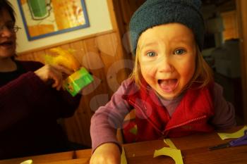 Royalty Free Photo of an Excited Little Girl