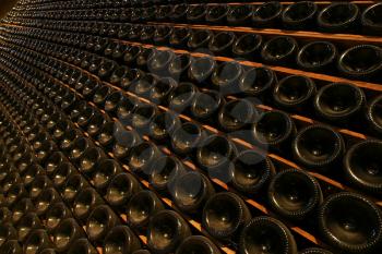 Wine Bottles Stock Photo
