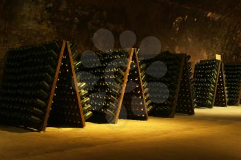 Wine Bottles Stock Photo
