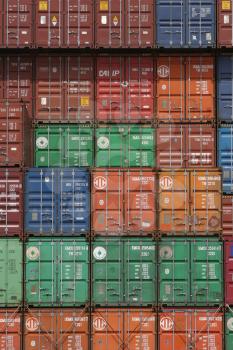 Shipping Containers Stock Photo