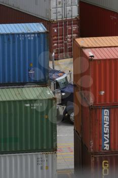 Shipping Containers Stock Photo