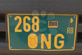 License Plate Stock Photo