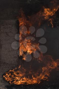 Aflame Stock Photo