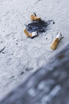 Cigarette Butts Stock Photo