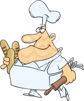 Royalty Free Clipart Image of a Baker