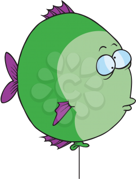 Royalty Free Clipart Image of a Fish Balloon