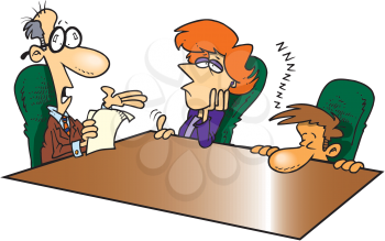 Royalty Free Clipart Image of a Board Meeting