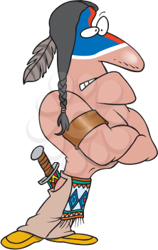 Royalty Free Clipart Image of a Native