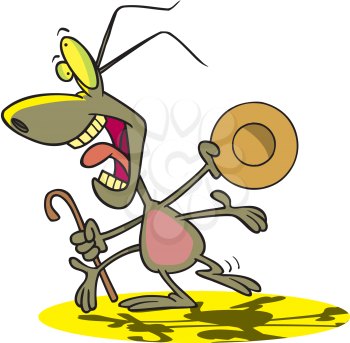 Royalty Free Clipart Image of a Bug Entertainer