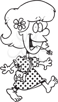 Royalty Free Clipart Image of a Country Girl