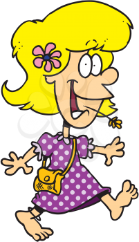 Royalty Free Clipart Image of a Country Girl