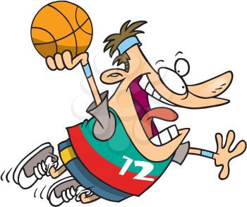 Royalty Free Clipart Image of a Basketball Player