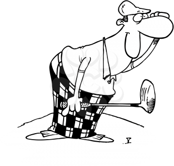 Royalty Free Clipart Image of a Golfer